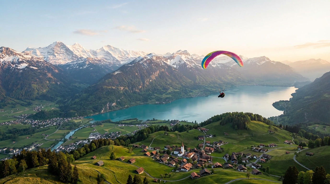 스위스 인터라켄 패러글라이딩, 알프스 위를 나는 진짜 자유