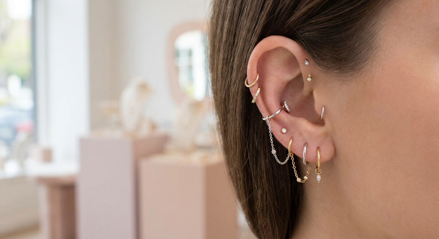 나만의 개성을 완성하는 피어싱 조합 추천, 당신의 귀를 특별하게