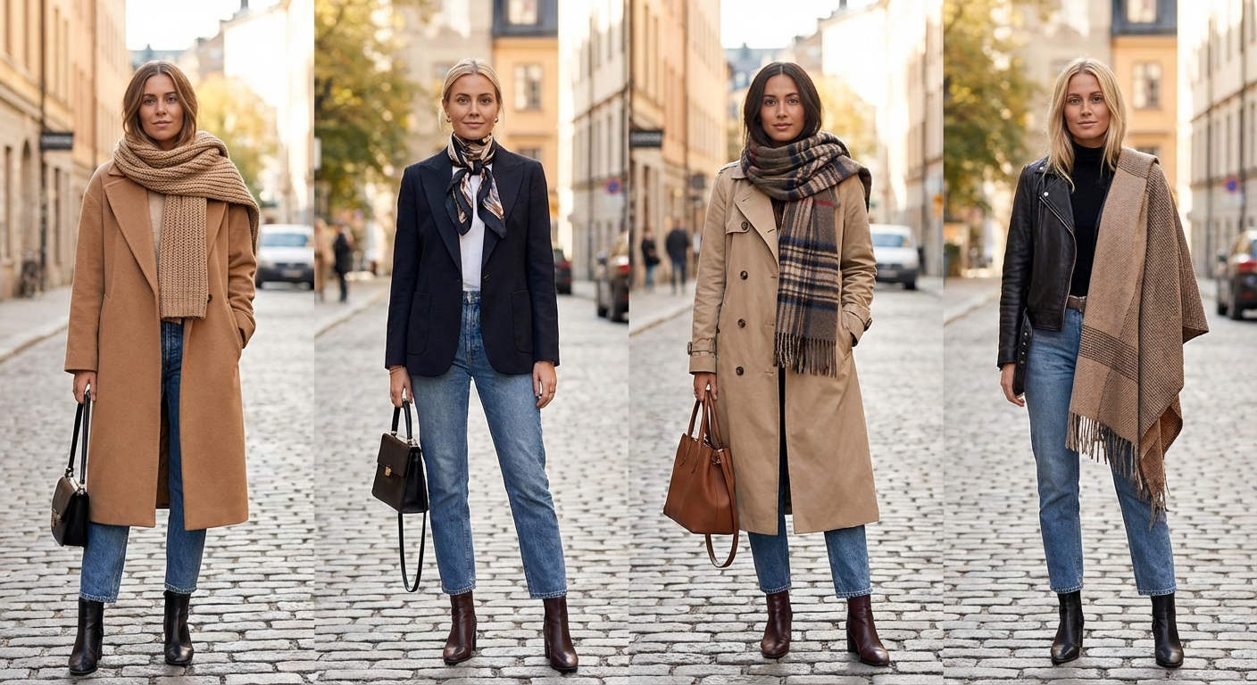 겨울 스타일 완성하는 목도리 매는 법 3가지, 체형별로 어울리는 스타일링 가이드