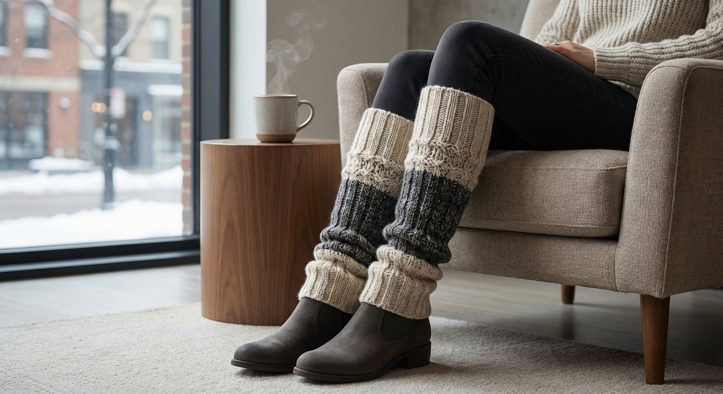 겨울 스타일링의 숨은 주인공, 레그워머로 완성하는 감각적인 하체 보온