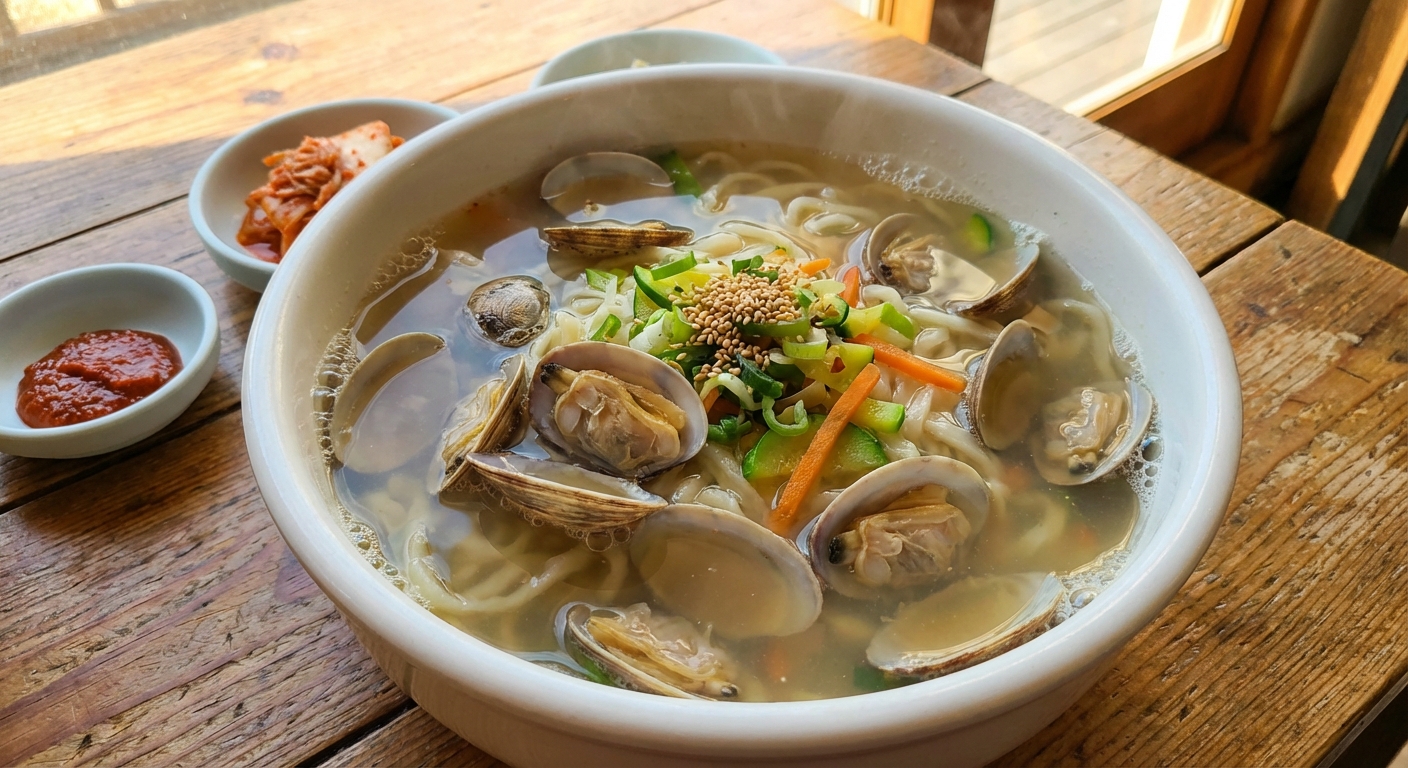 바지락 칼국수 만드는 법, 집에서 30분이면 뚝딱