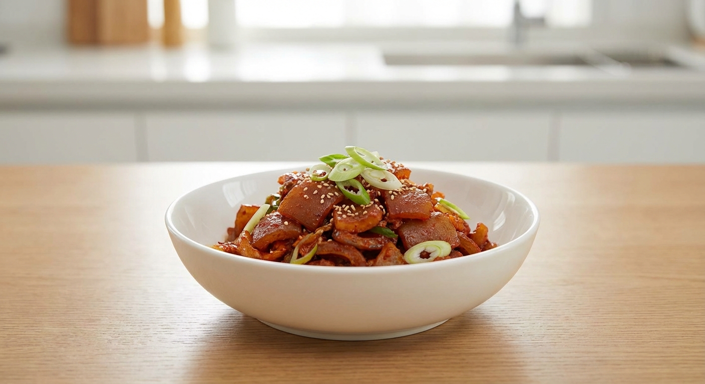 집에서 즐기는 술안주의 정석, 돼지껍데기 볶음 만들기