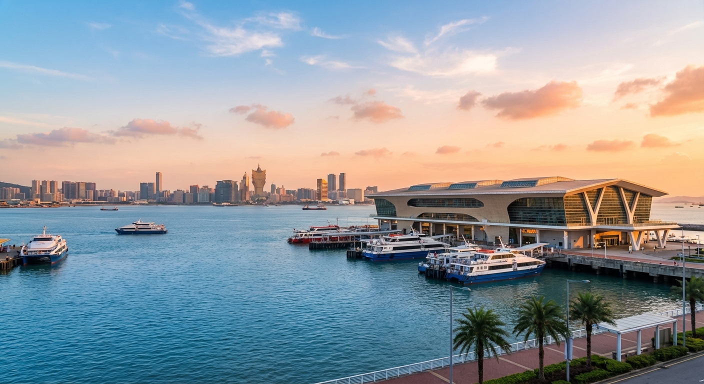 마카오에서 홍콩 페리로 넘어가기, 바다 위 1시간의 여행