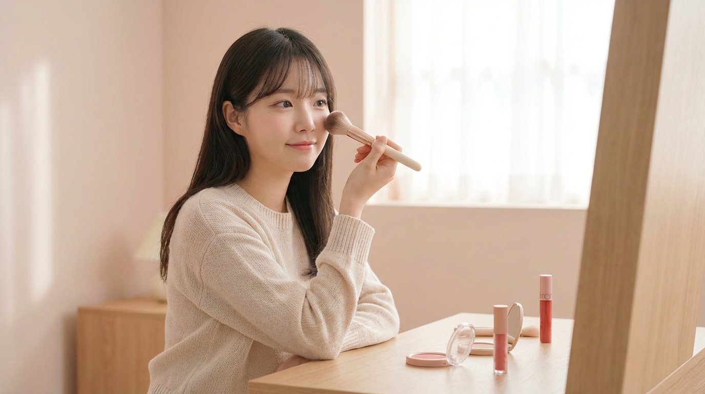 메이크업 트렌드: 중안부 축소 메이크업으로 얼굴 비율 완성하기