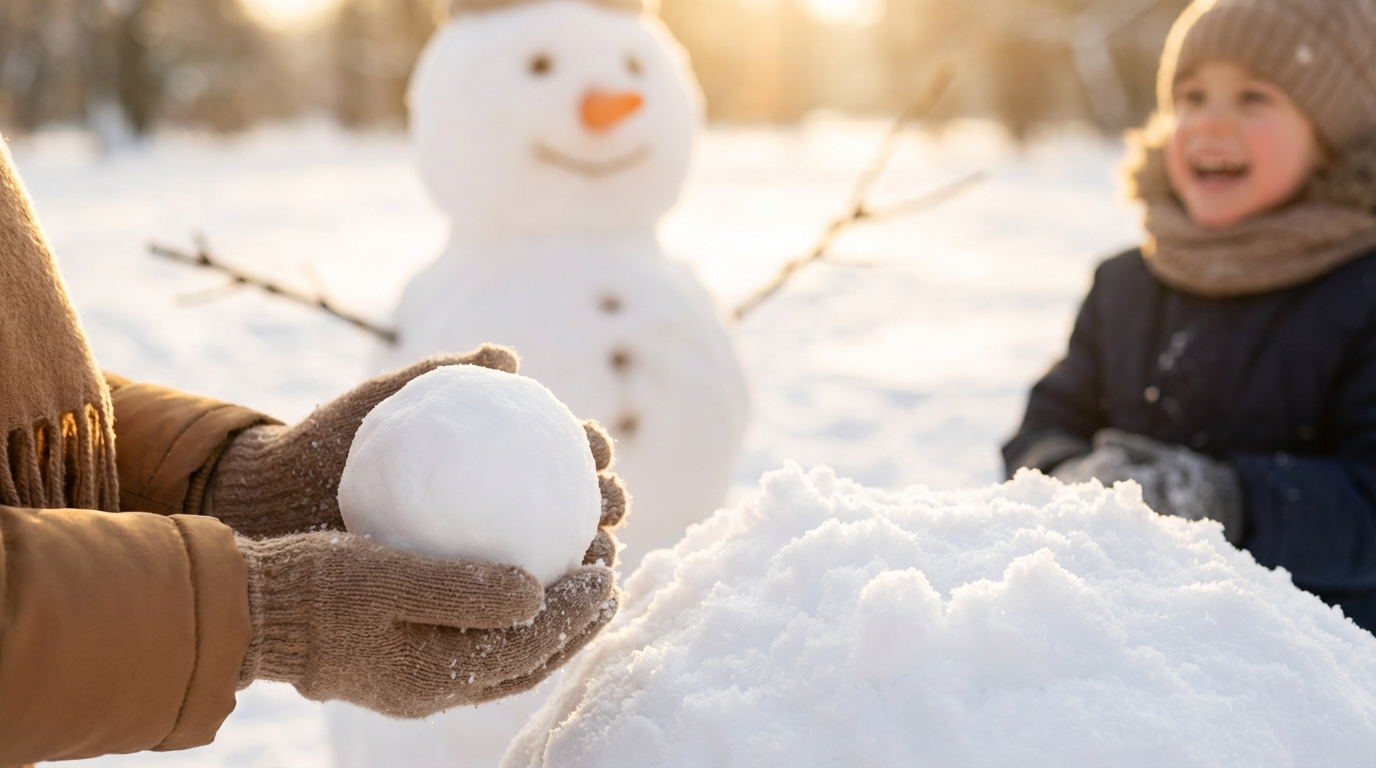 눈사람 만들기, 잘 뭉치는 눈과 안 뭉치는 눈?