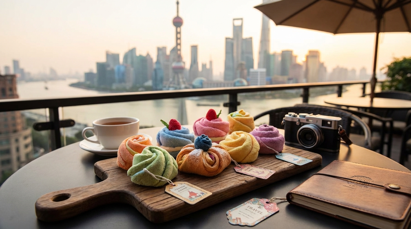 상하이 기념품 추천: 수건케이크