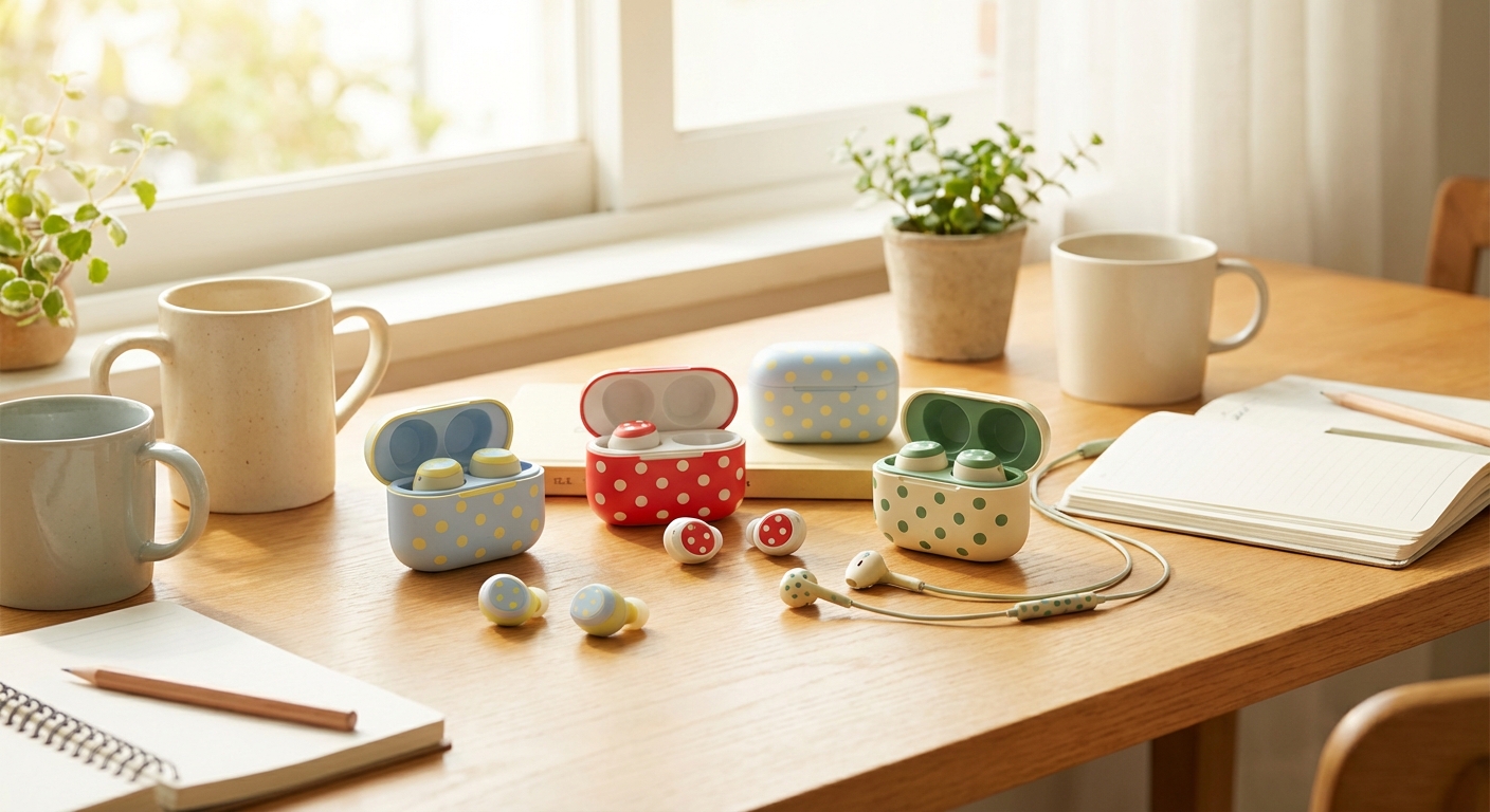 다시 돌아온 이어폰 유행. 도트이어폰