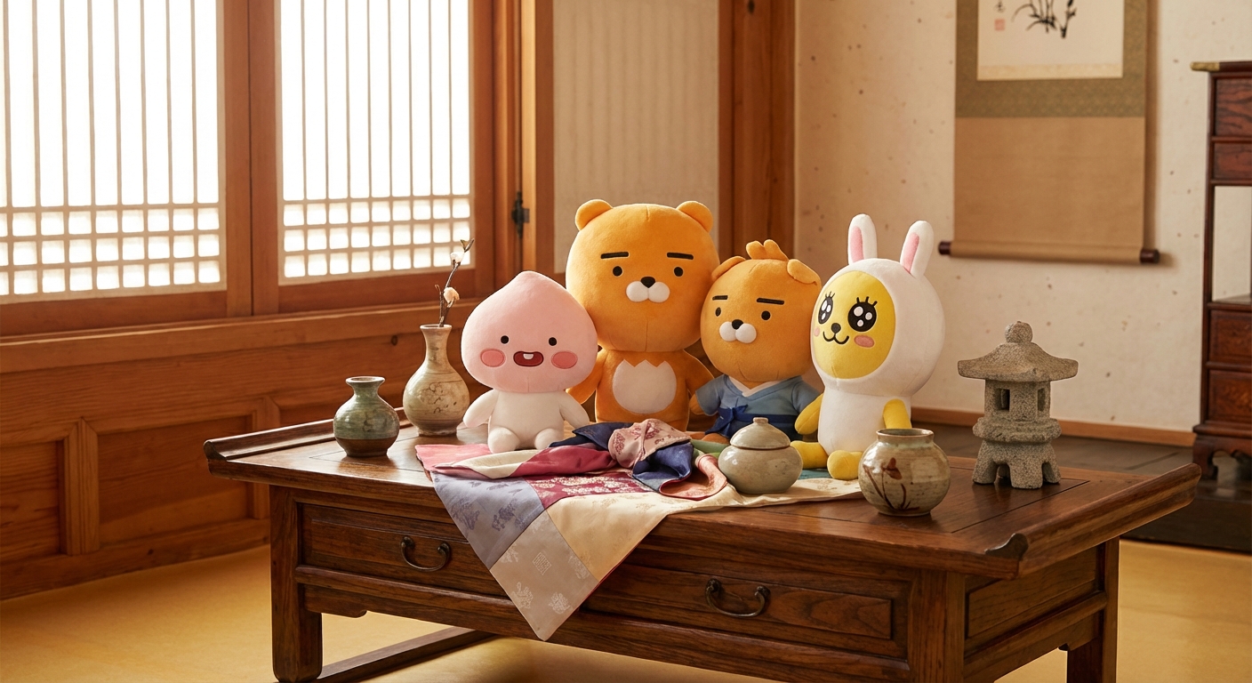 카카오프렌즈 인형들 실제 사진