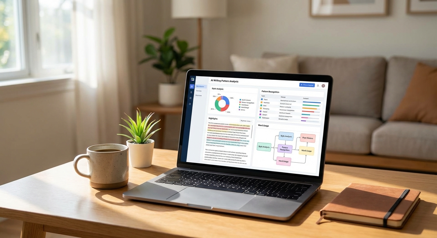 AI 글쓰기의 패턴을 분석하는 화면
