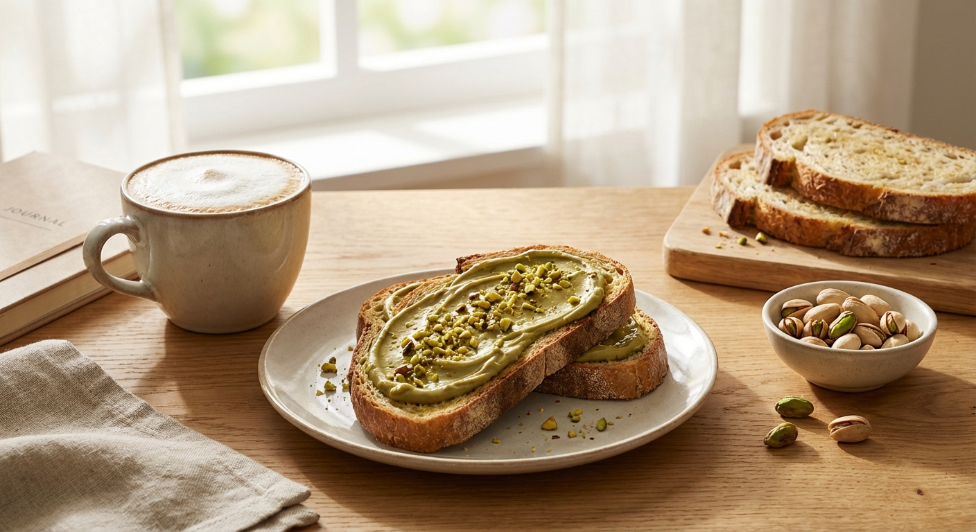 주말 브런치가 달라졌어요, 피스타치오 스프레드 만들기