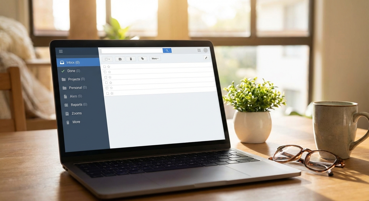 깔끔하게 정리된 메일함 화면