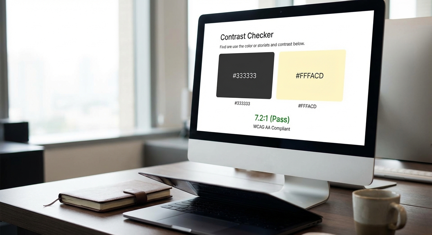 컬러 대비 비율 체크 도구 화면