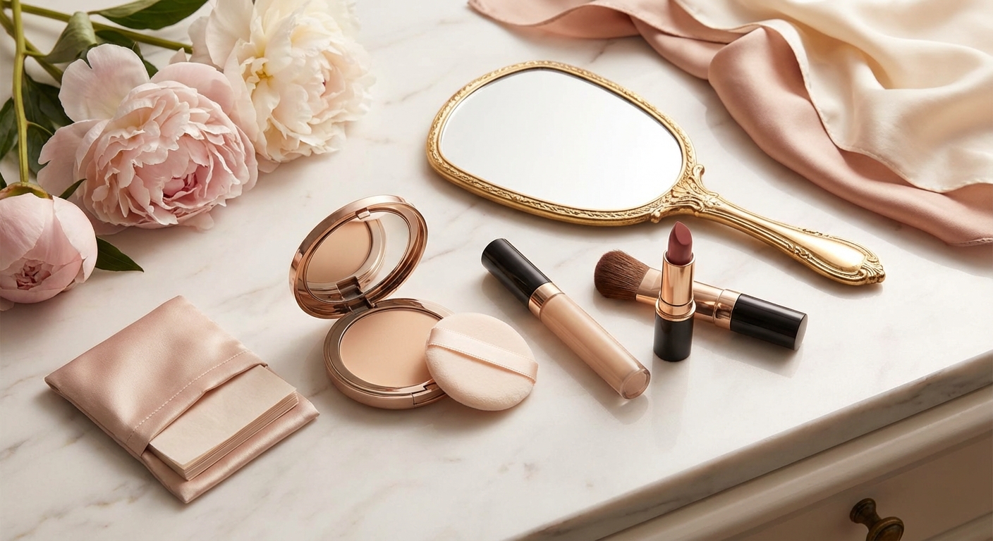 올바른 화장 고치기 순서 인포그래픽