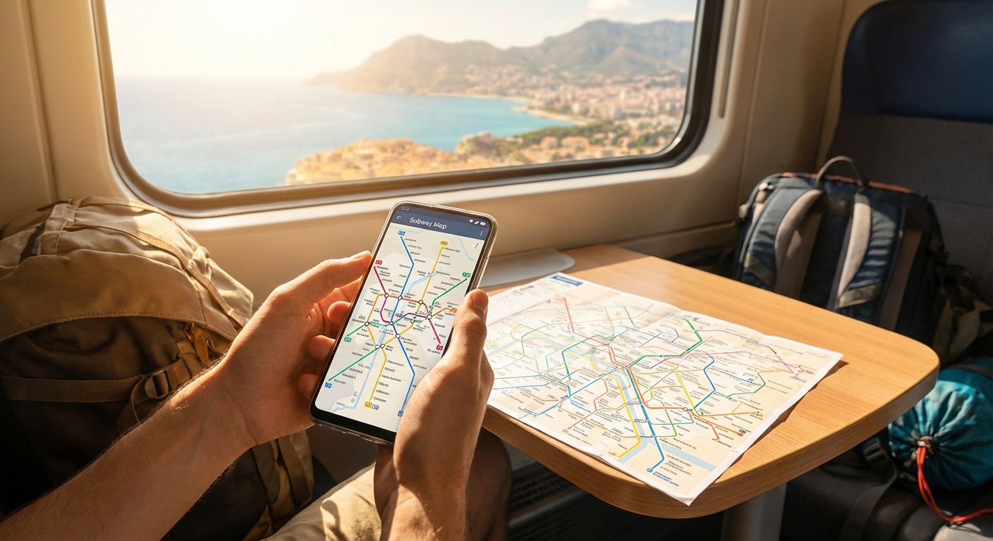 지하철 노선도와 스마트폰 지도 앱