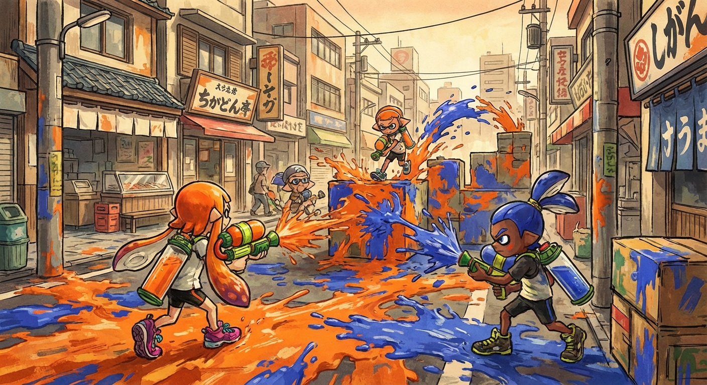 스플래툰, 잉크로 물들이는 새로운 슈팅 게임의 세계