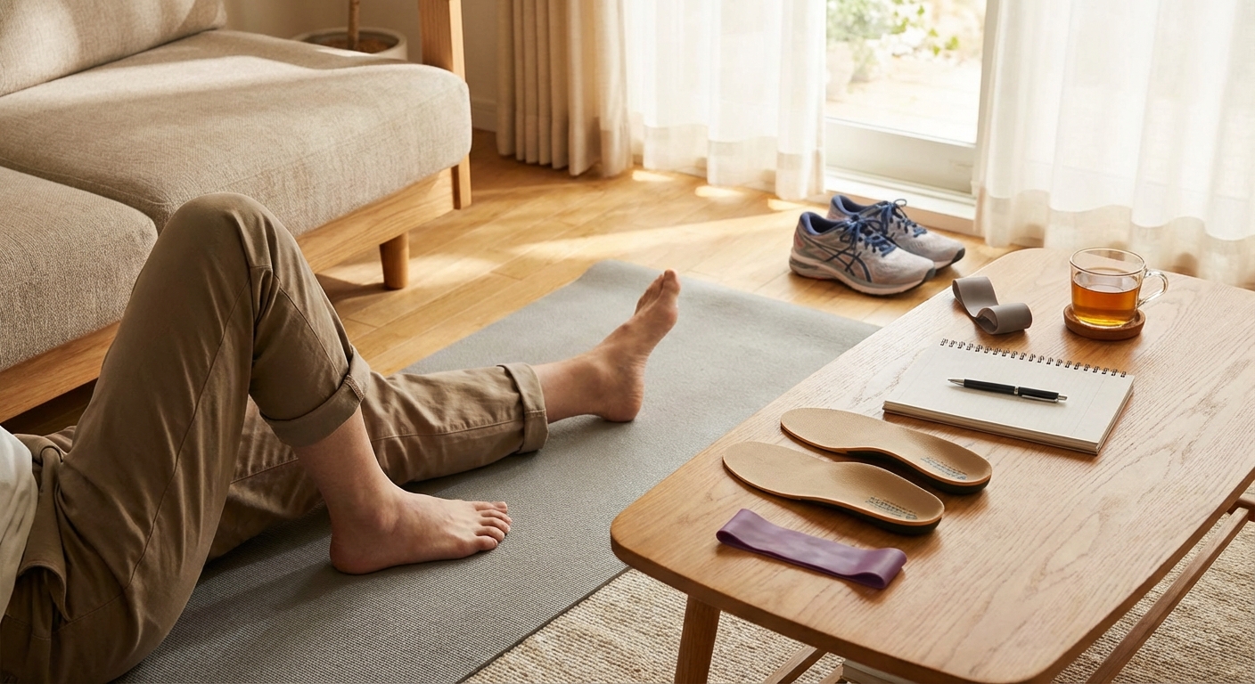 평발 관리 운동 및 깔창 체크리스트