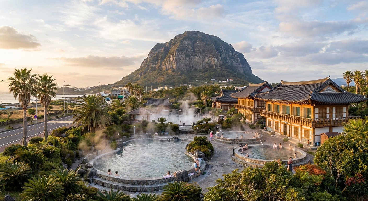 산방산 탄산온천 주변 전경