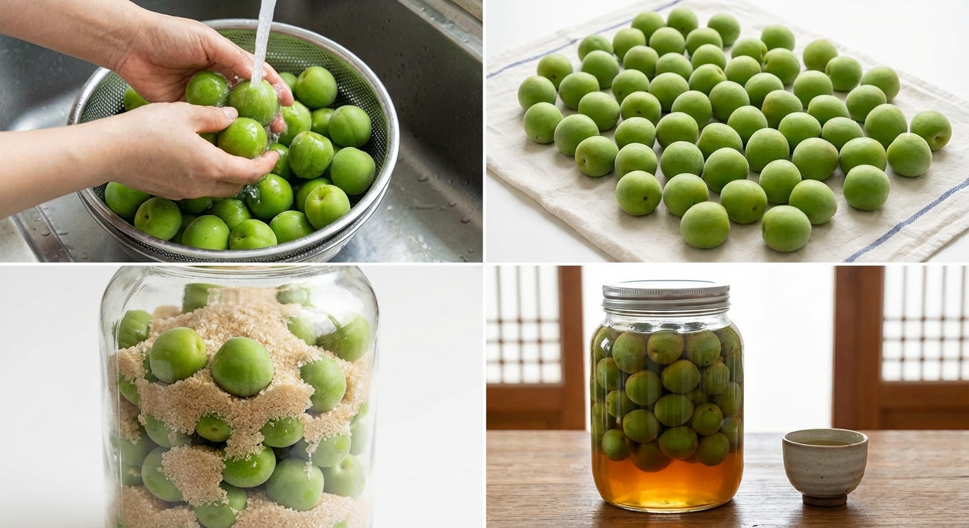 매실청 담그는 과정 단계별 사진