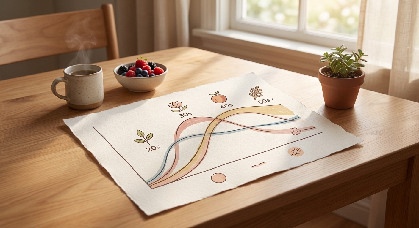 연령대별 피부 상태 비교 그래프