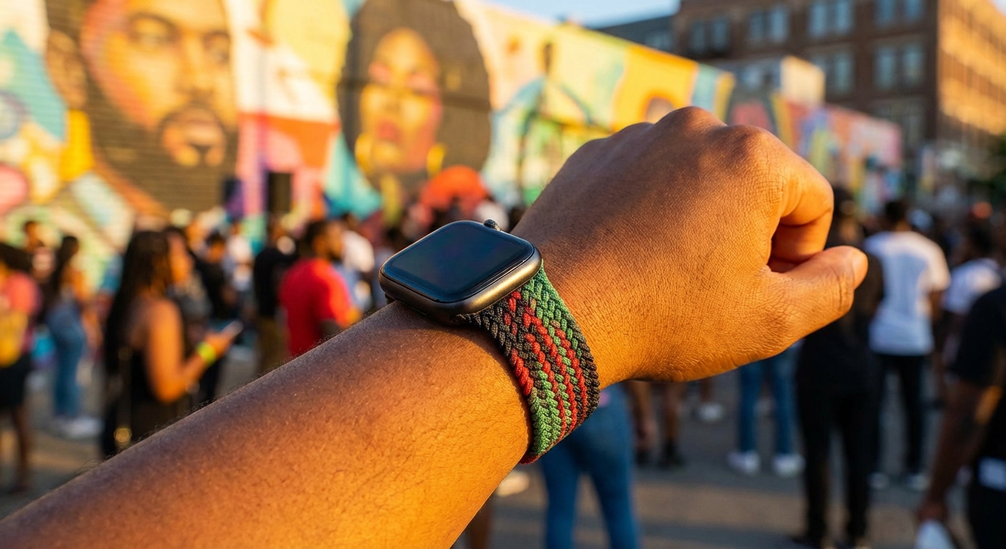 애플, '블랙 유니티' 브레이드 솔로 루프로 연결의 힘을 말하다