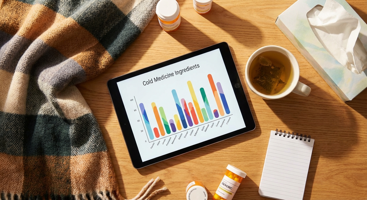 다양한 감기약 성분 비교 그래프