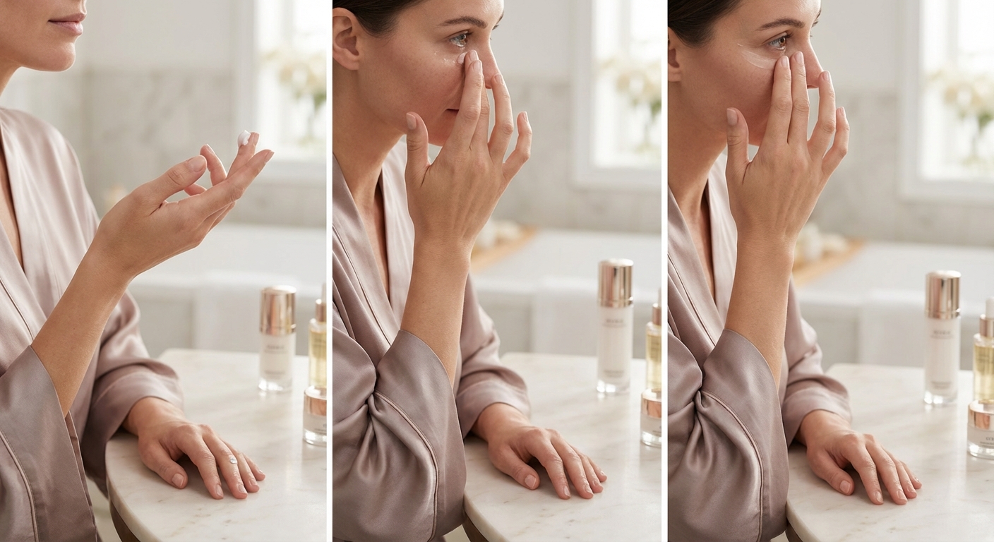 아이크림 바르는 올바른 방법 스텝 컷