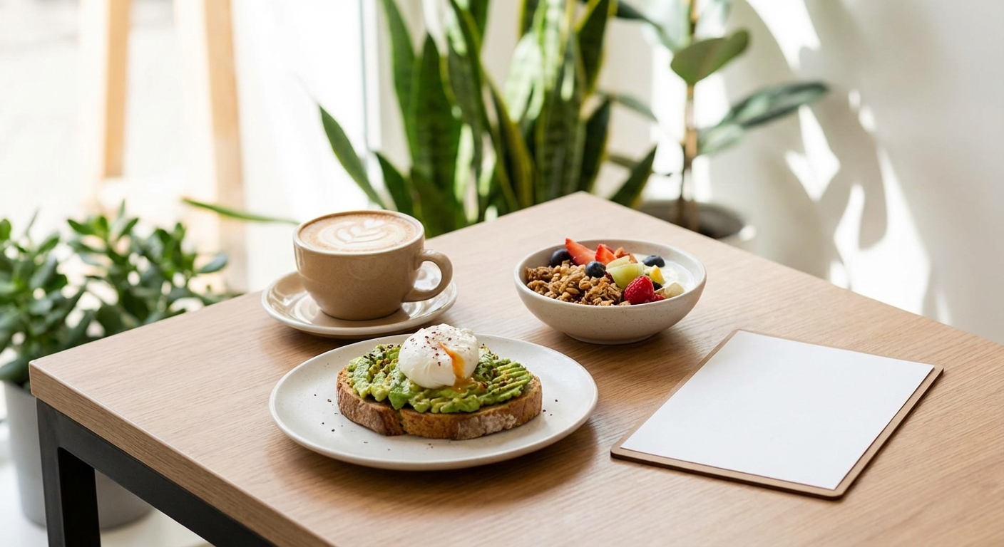 현지 카페 아침 메뉴