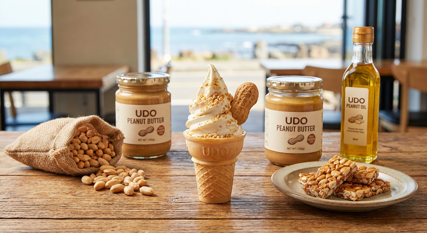 우도 땅콩 아이스크림과 다양한 땅콩 가공품