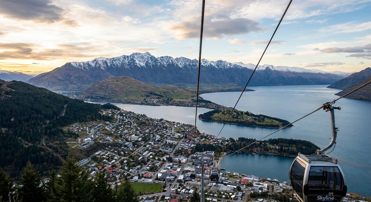 스카이라인 곤돌라에서 본 퀸스타운 전경
