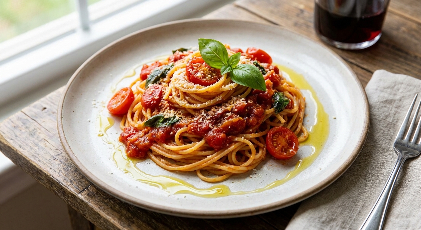 토마토 스파게티 만들기, 레스토랑 부럽지 않은 맛의 비결