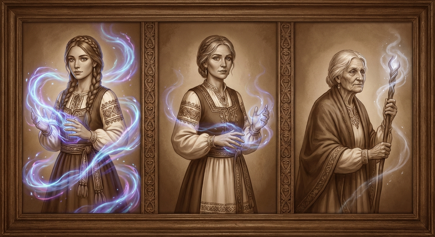 소피의 나이 변화 장면과 마법 이펙트