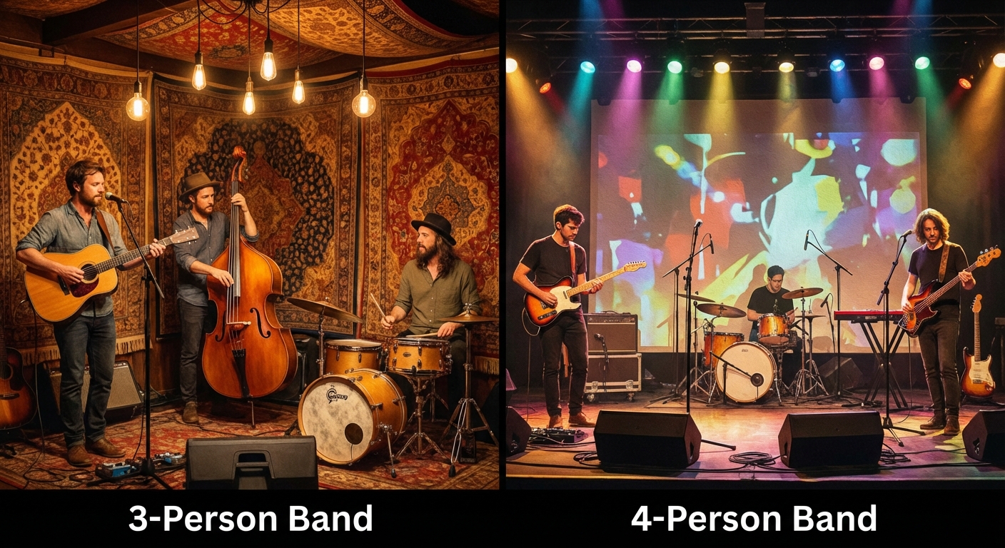 3인조 밴드 vs 4인조 밴드 차이, 사운드부터 역할 분담까지 완전 비교