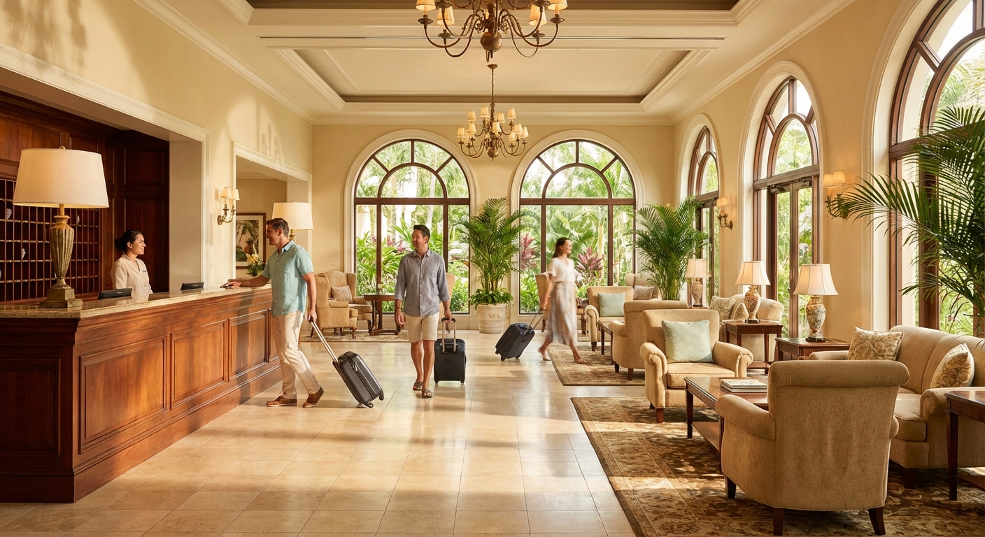 호텔 로비 및 안내 데스크
