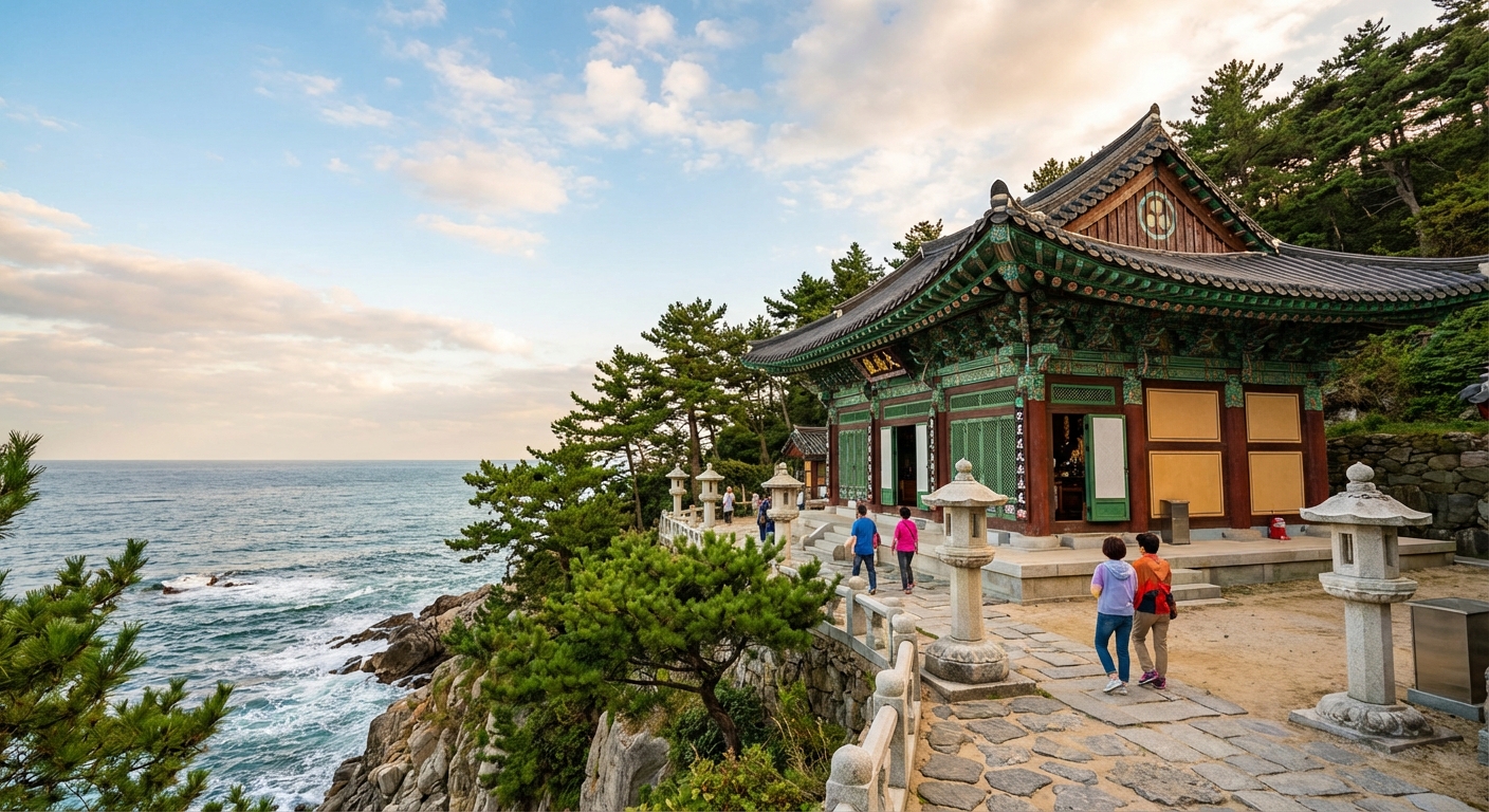 복원된 낙산사 원통보전