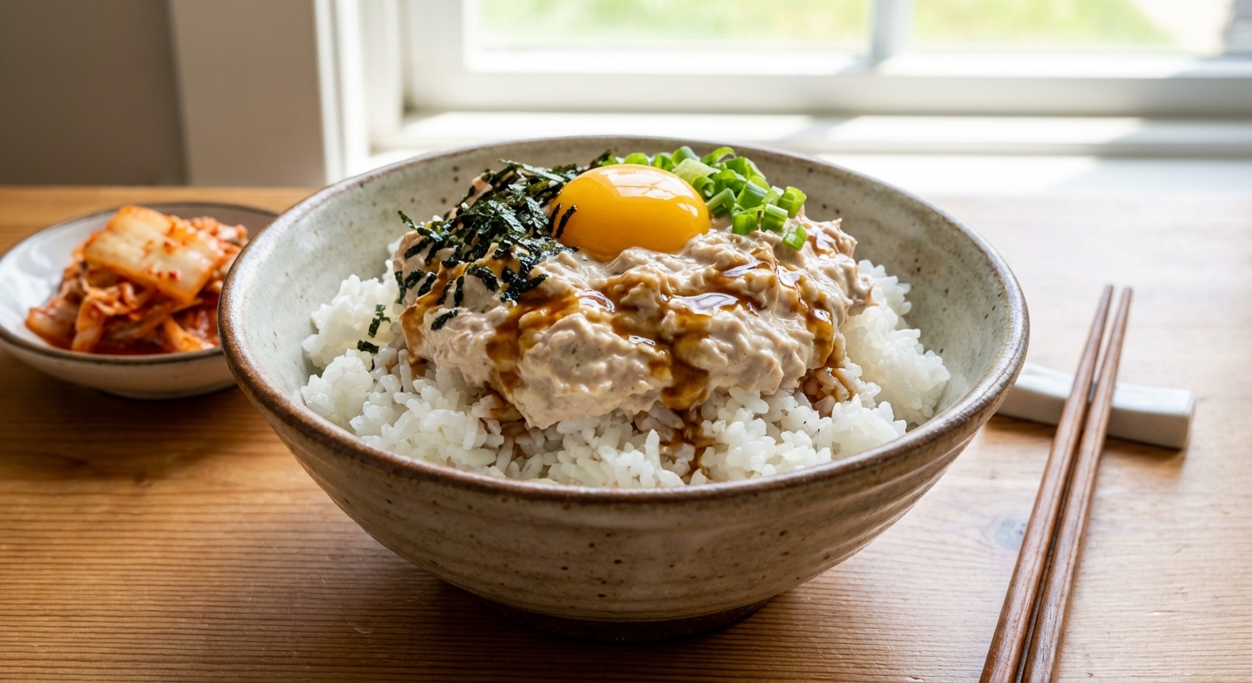 참치마요덮밥 완성 사진