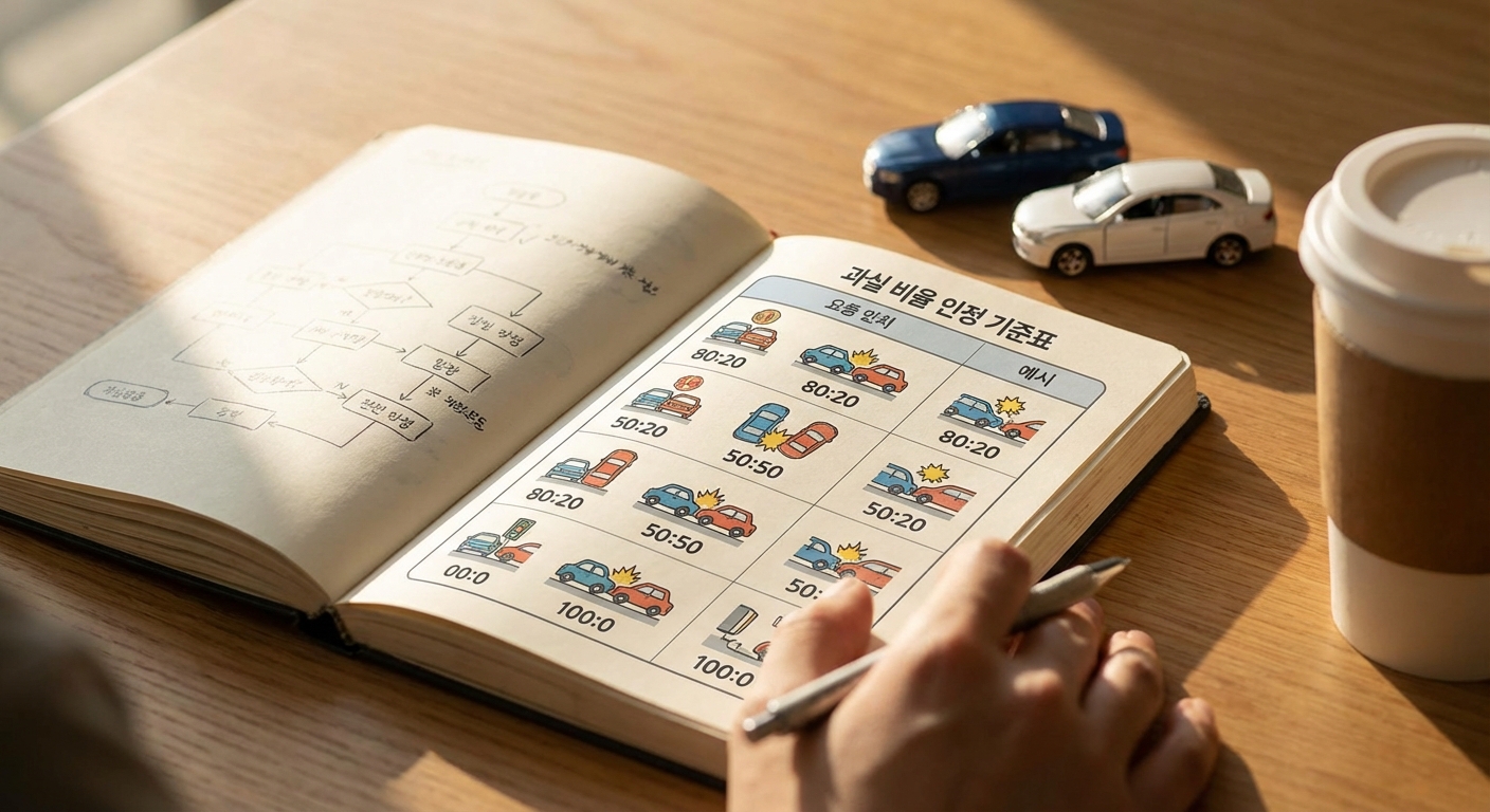 과실 비율 인정 기준표 예시