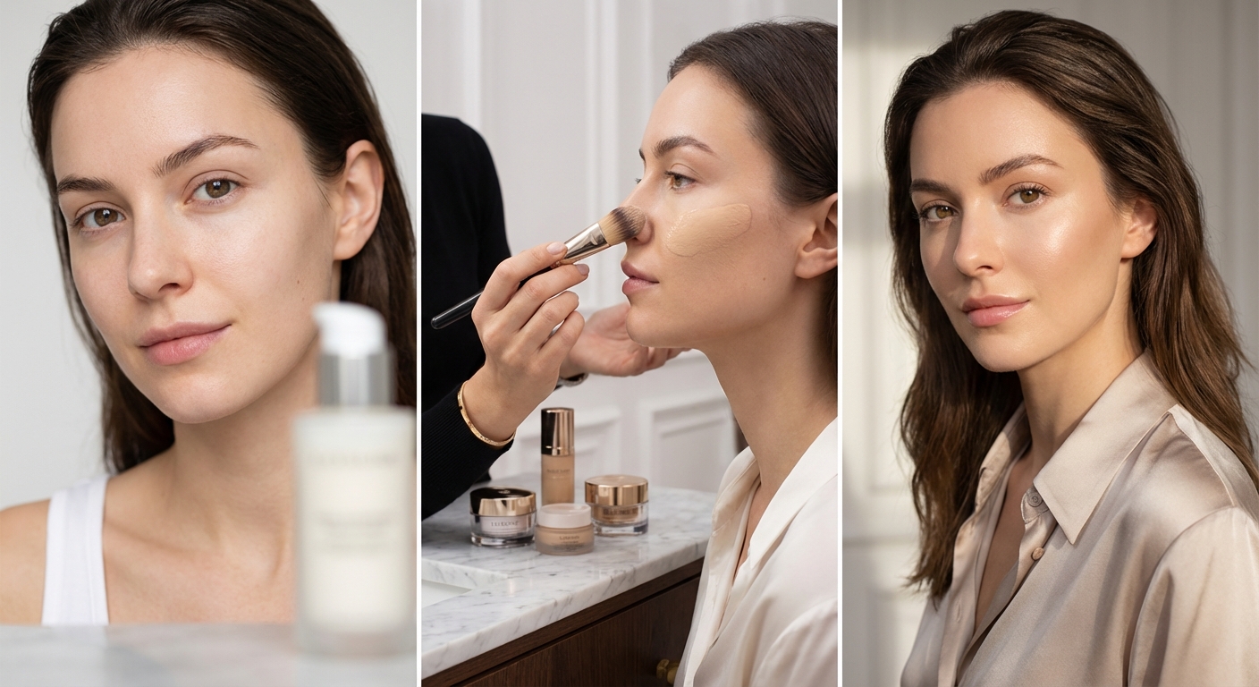 베이스 메이크업 단계별 적용