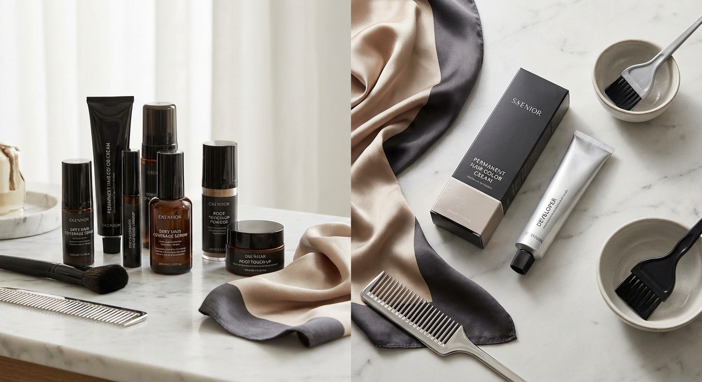 새치 커버 제품과 염색약 비교