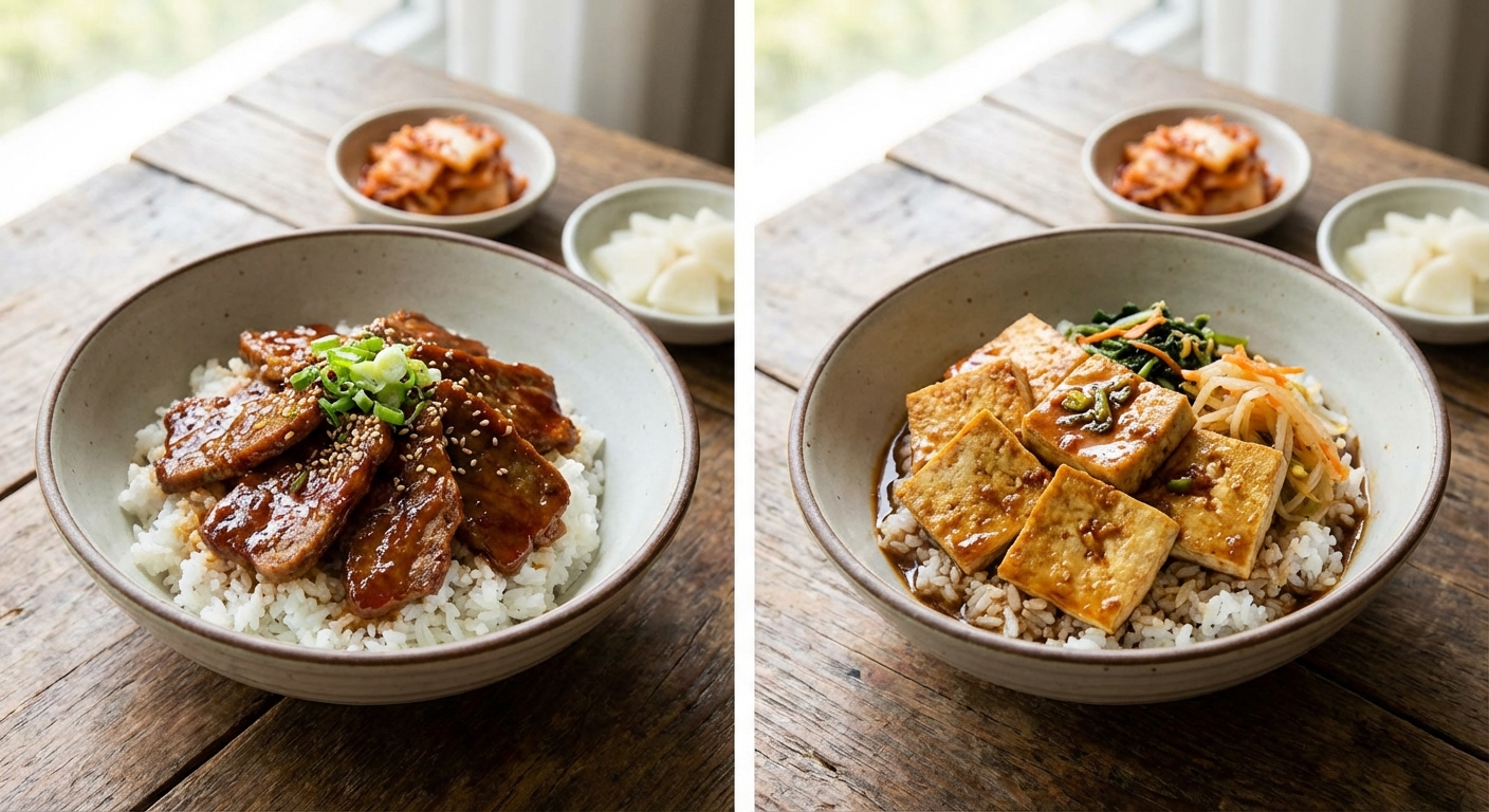 인조고기밥과 두부밥