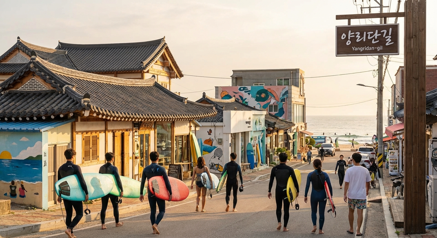 양양 양리단길, 서핑 문화가 만든 새로운 풍경