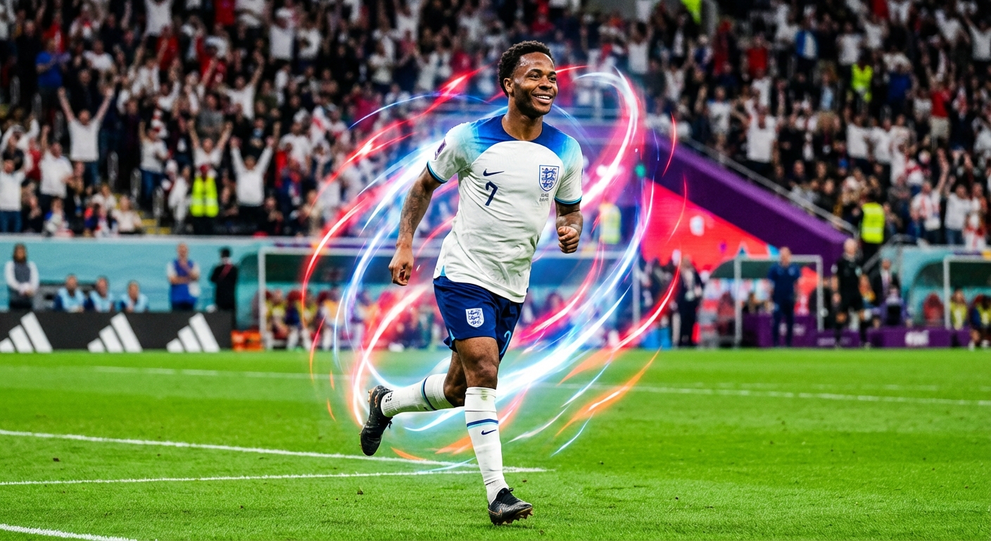 스털링의 잉글랜드 대표팀 활약 장면