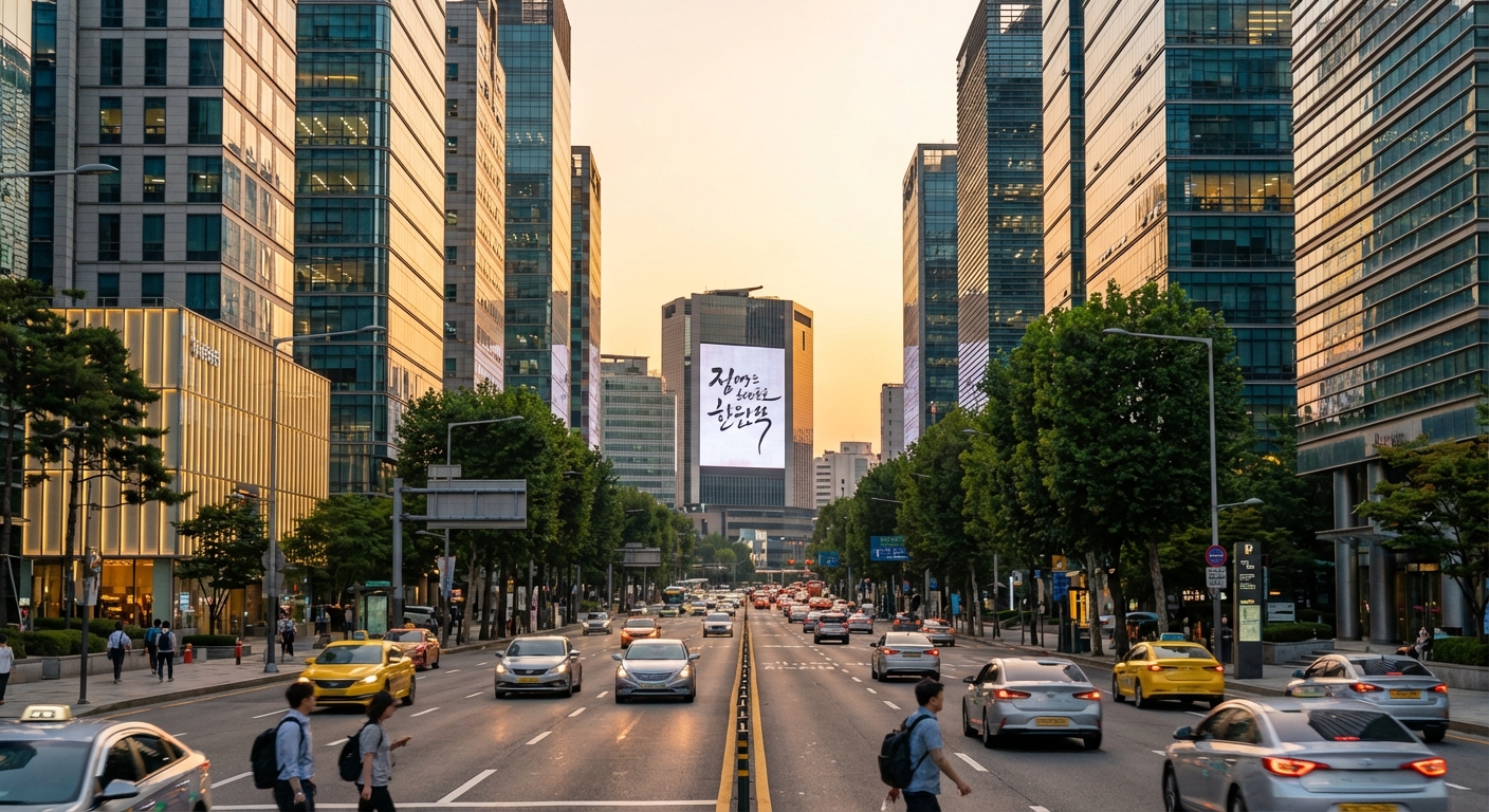 강남역 주변 테헤란로 빌딩 풍경