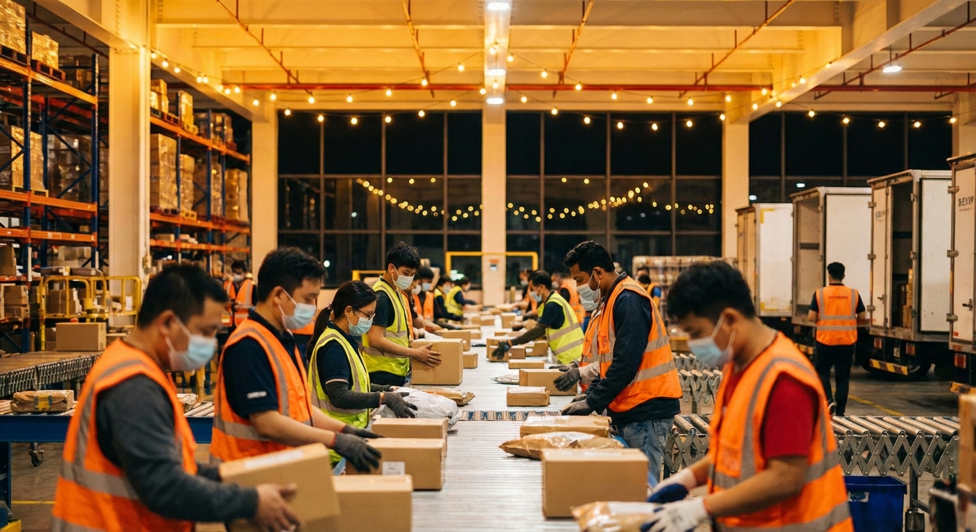 허브센터 야간 작업