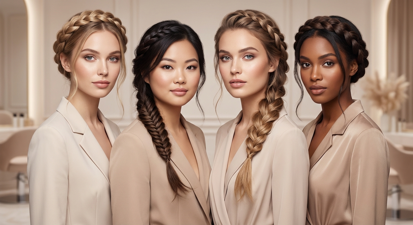 얼굴형별 어울리는 땋은 머리 스타일