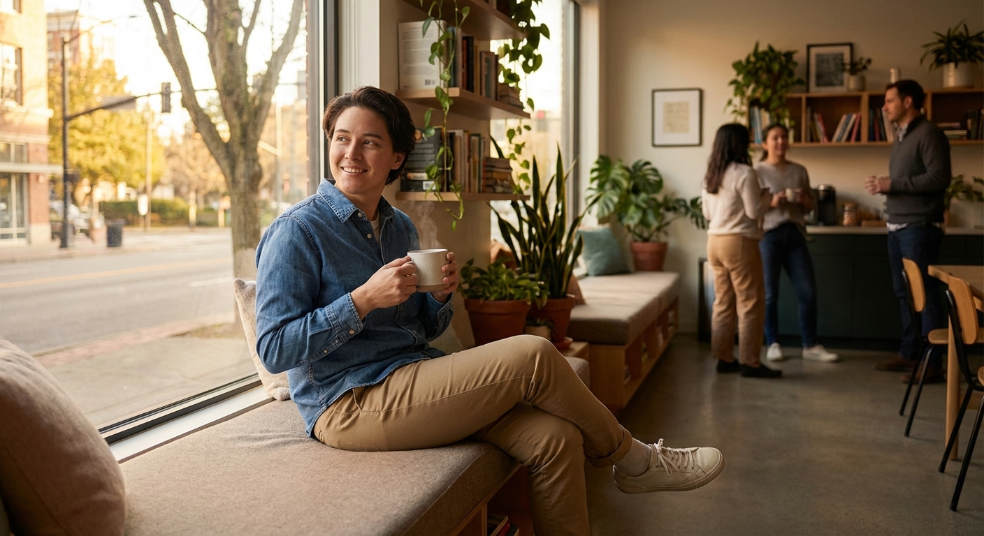 오후조 근무 중 휴식 시간 모습