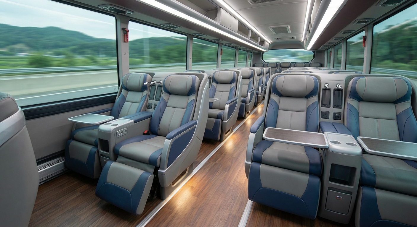 고속버스 3열 독립시트 내부