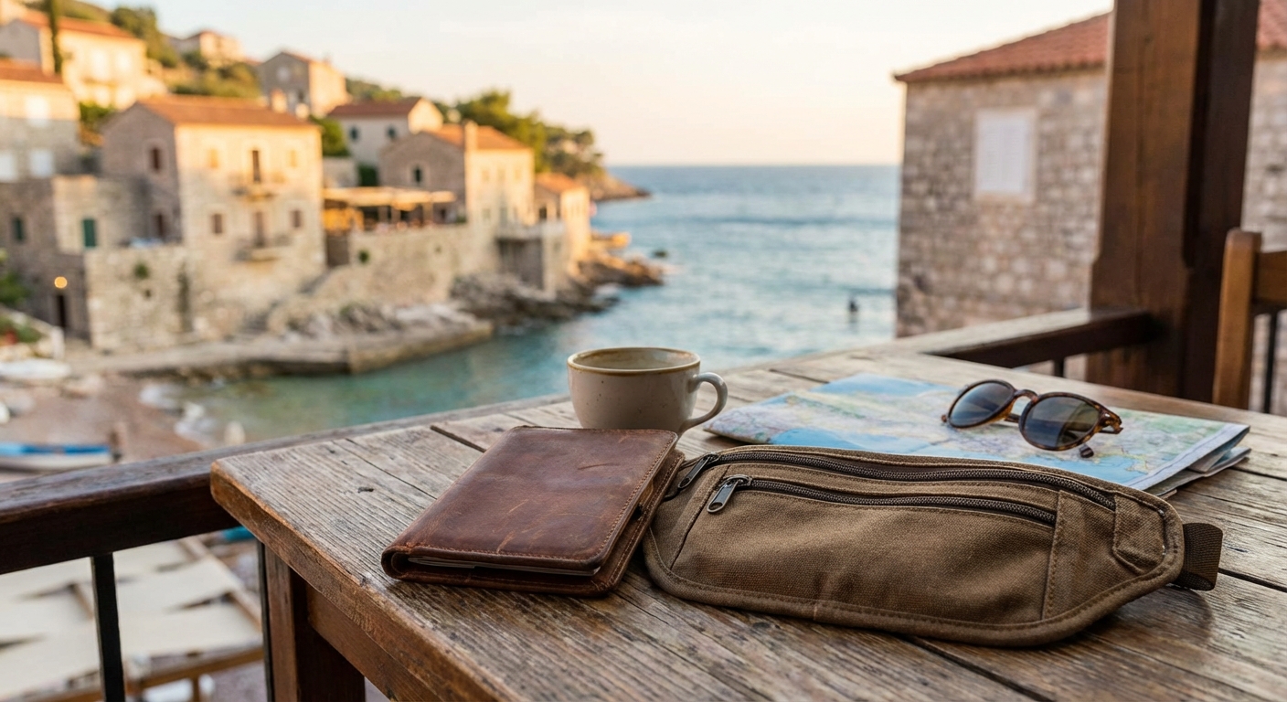 여권 케이스와 복대 파우치 세트