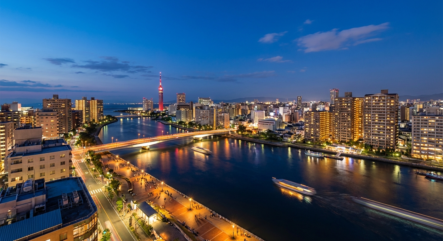 후쿠오카 야경 전경