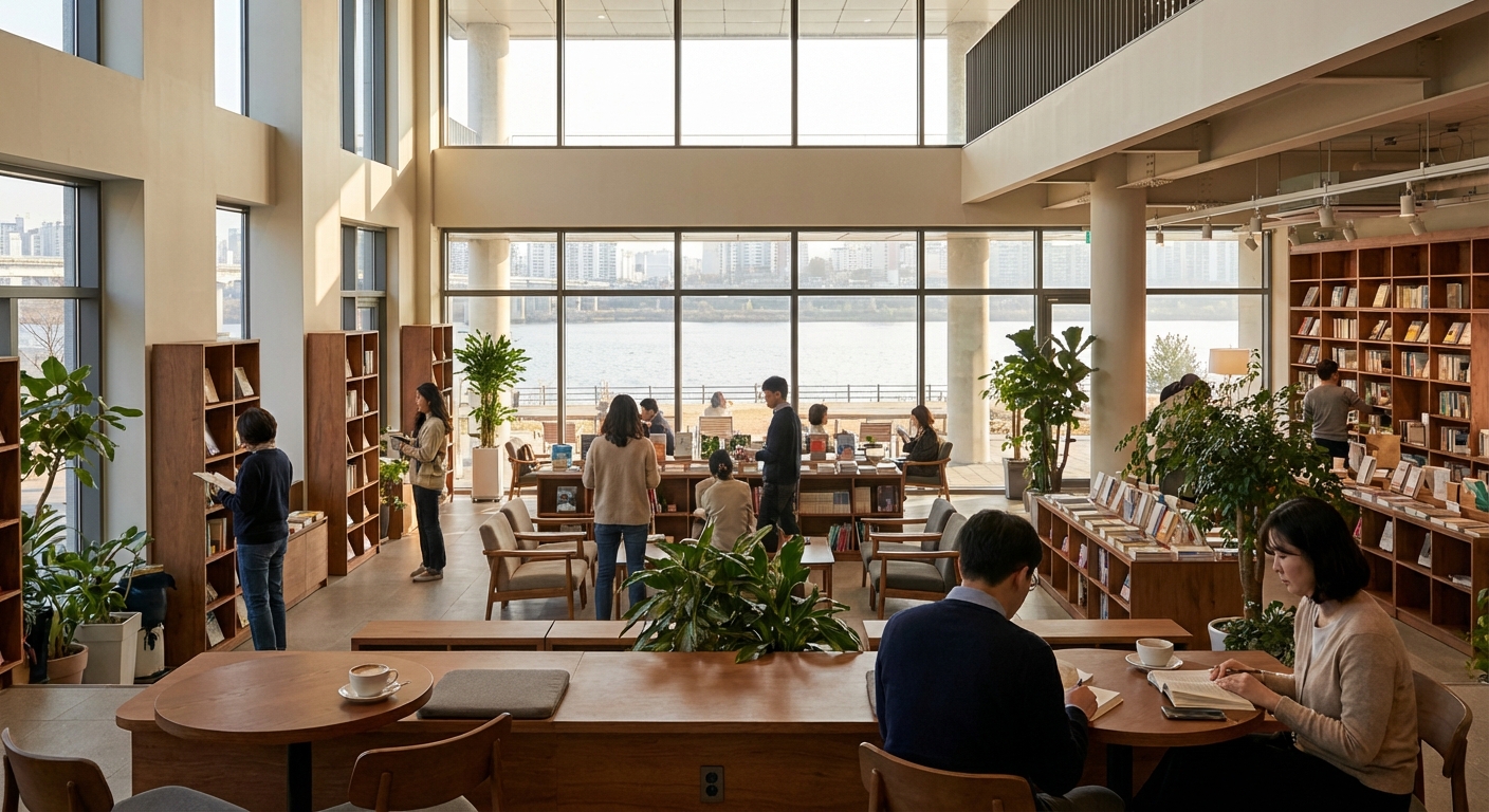 노들서가 내부 전경