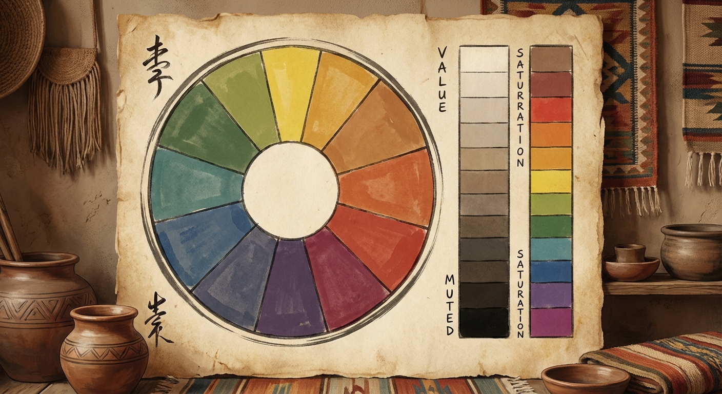 색상의 3요소로 풀어보는 컬러의 비밀, 색상·명도·채도 완전 정복